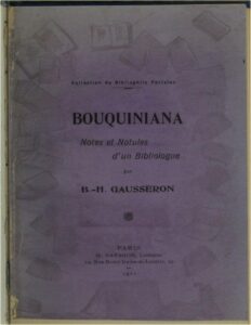 Bouquiniana Notes Et Notules Drsquoun Bibliologue