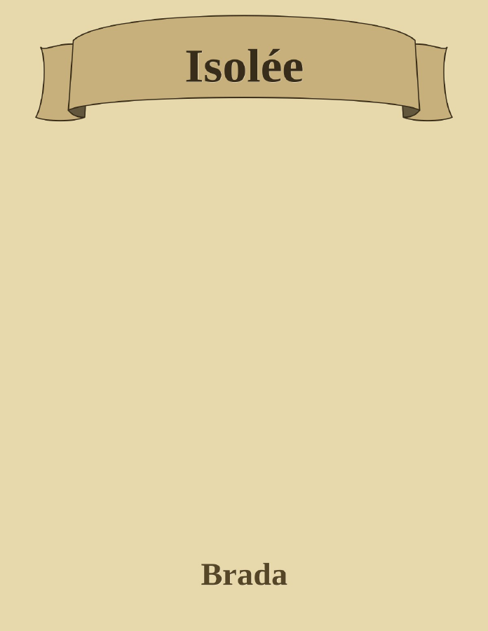 Couverture de Isolée