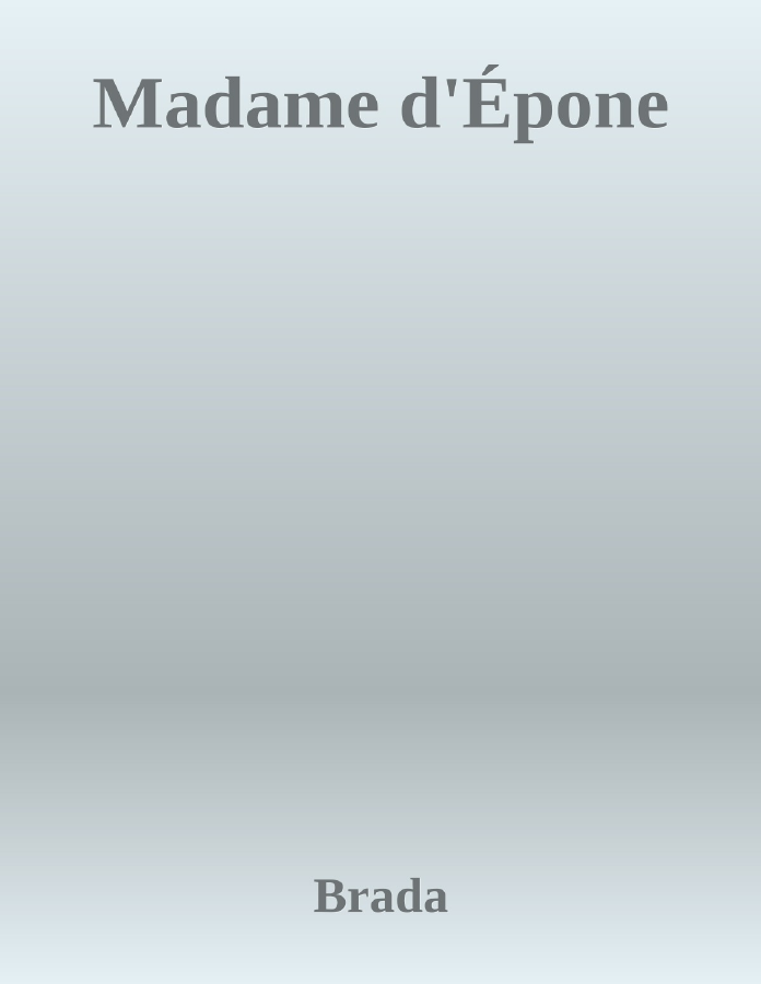 Couverture de Madame d'Épone