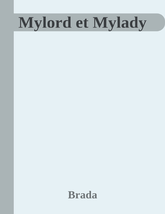 Couverture de Mylord et Mylady