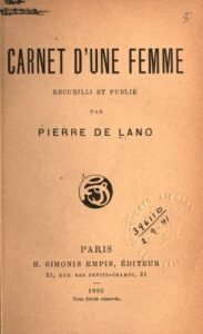 Carnet Drsquoune Femme