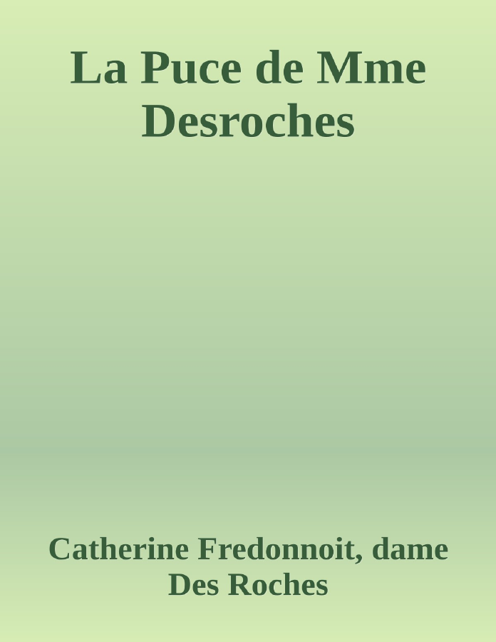 Couverture de La Puce de Mme Desroches