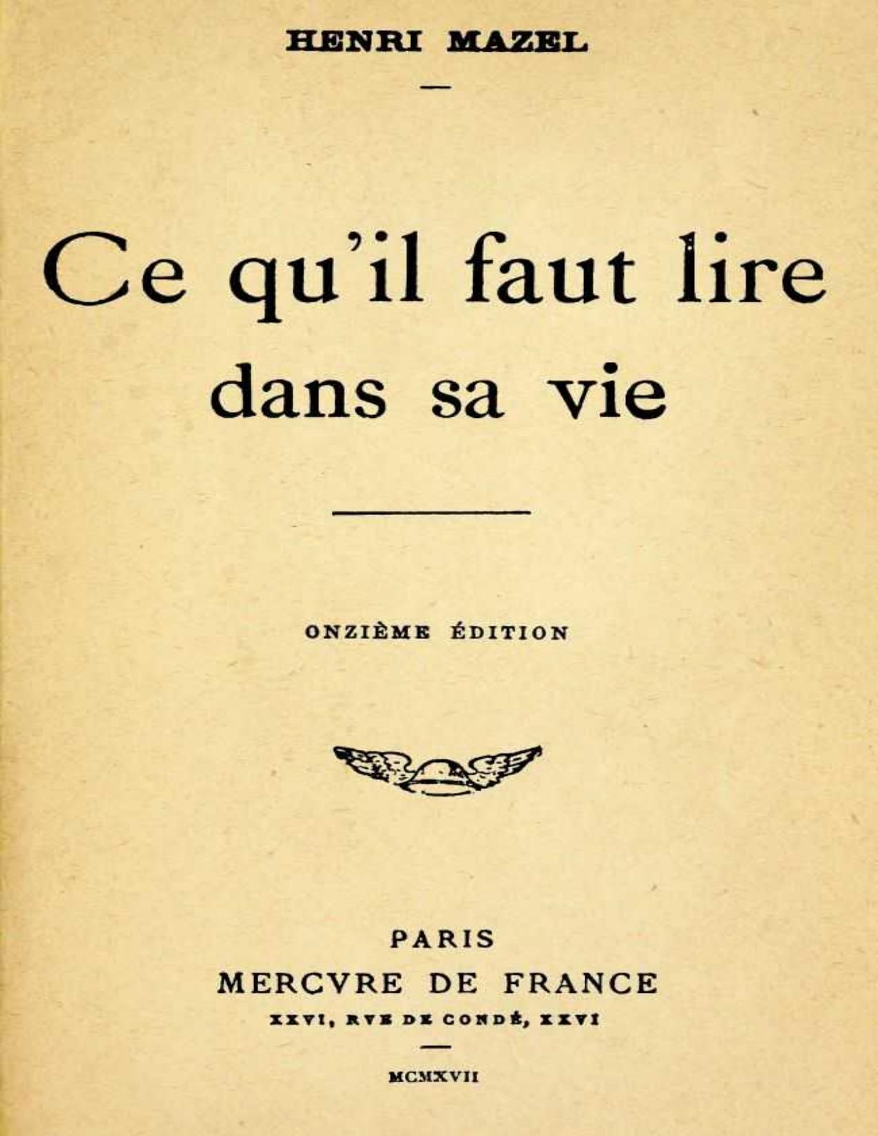 Ce Qursquoil Faut Lire Dans Sa Vie