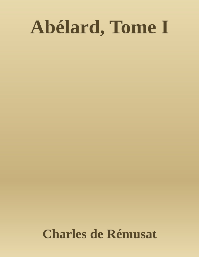 Couverture de Abélard, Tome I