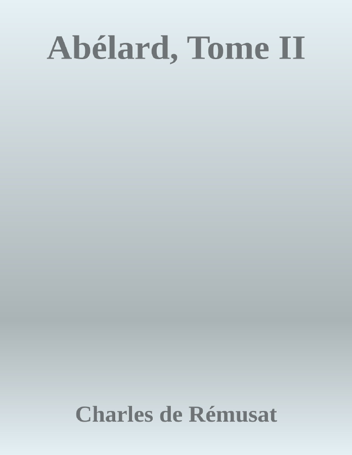 Couverture de Abélard, Tome II