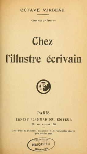 Chez Lrsquoillustre Ecrivain