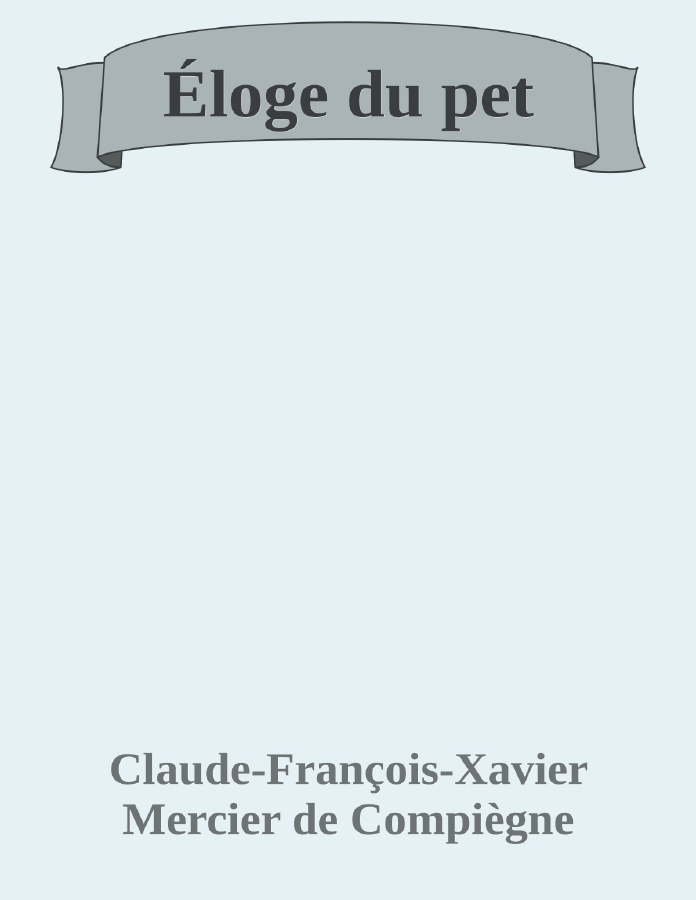 Couverture de Éloge du pet