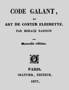Code Galant Ou Art De Conter Fleurette