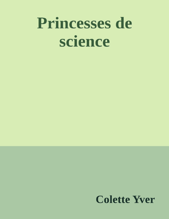 Couverture de Princesses de science