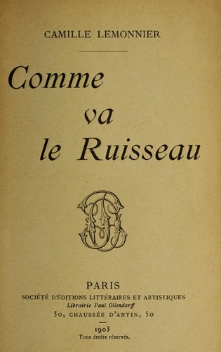 Comme Va Le Ruisseau