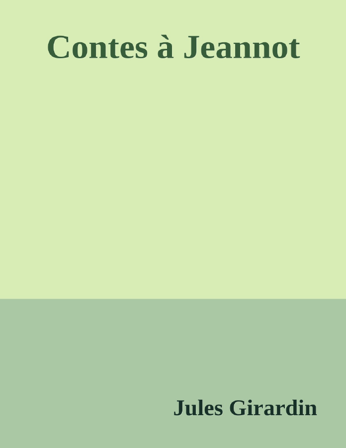 Couverture de Contes à Jeannot