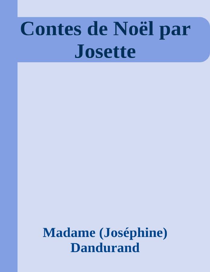 Couverture de Contes de Noël par Josette