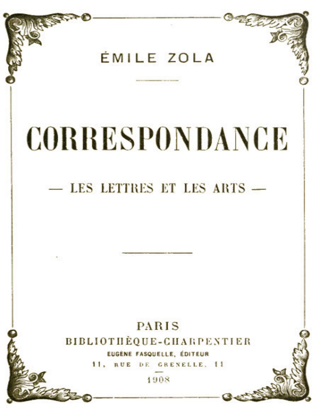 Correspondance Les Lettres Et Les Arts