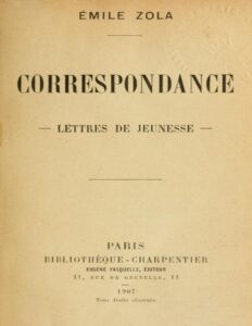 Correspondance Lettres De Jeunesse