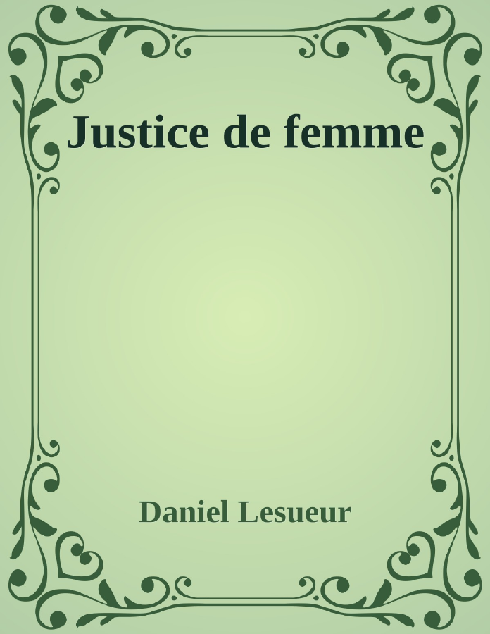 Couverture de Justice de femme