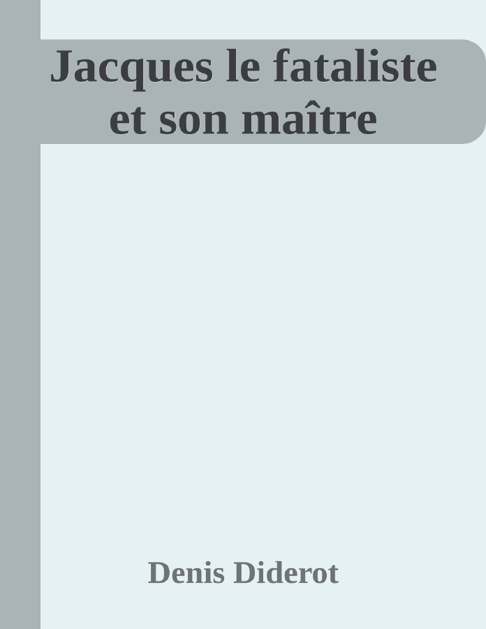 Couverture de Jacques le fataliste et son maître