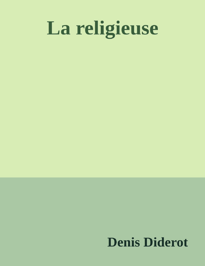 Couverture de La religieuse