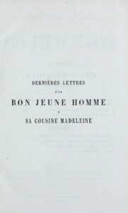 Dernieres Lettres Drsquoun Bon Jeune Homme A Sa Cousi
