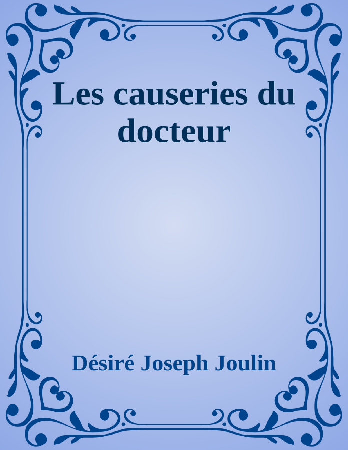 Couverture de Les causeries du docteur