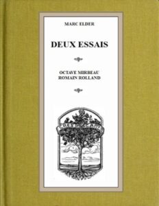 Deux Essais Octave Mirbeau Romain Rolland