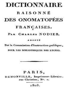 Dictionnaire Raisonne Des Onomatopees Francaises