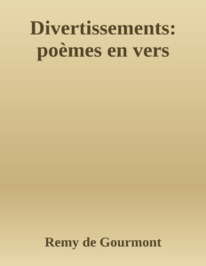 Couverture de Divertissements: poèmes en vers
