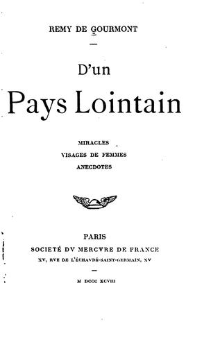 Drsquoun Pays Lointain Miracles Visages De Femmes
