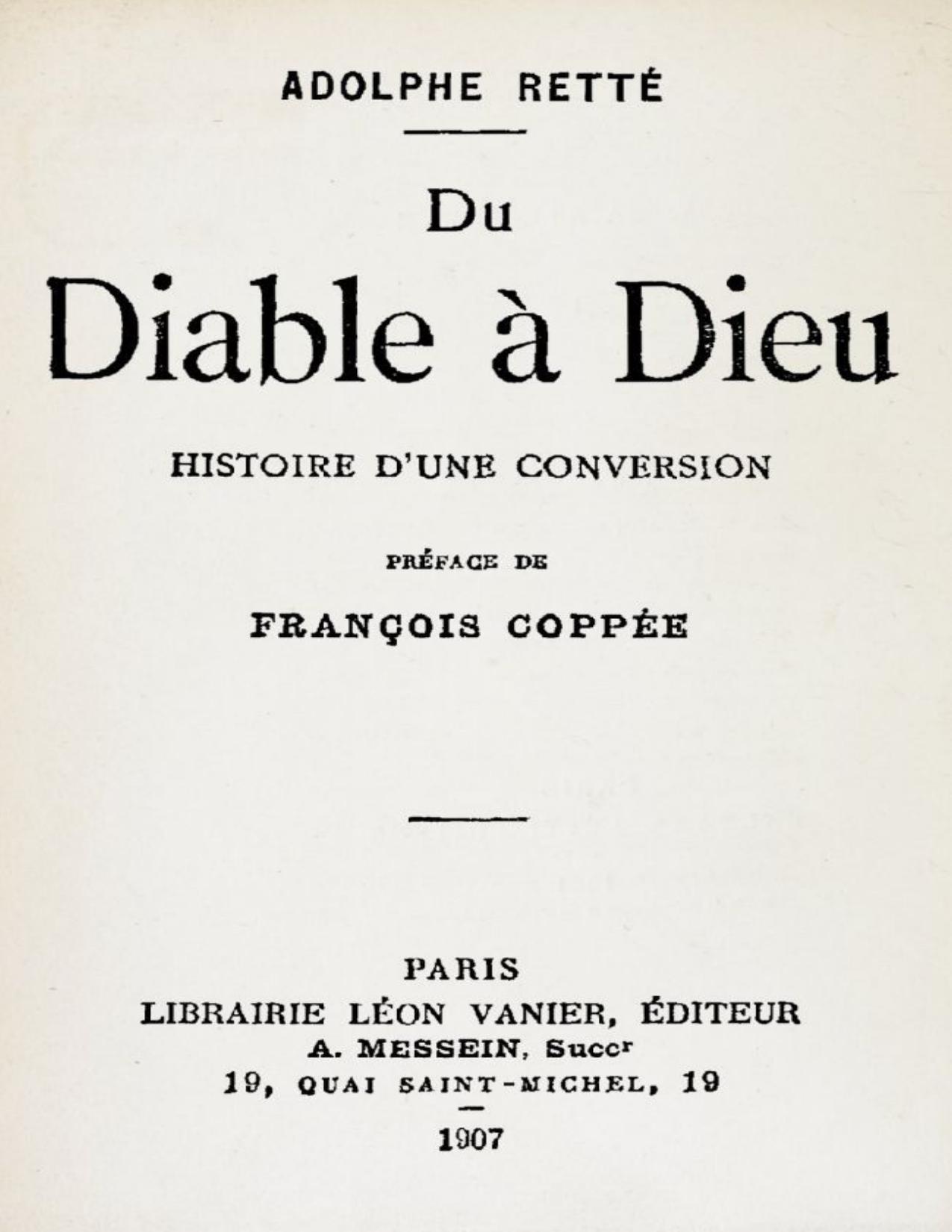 Du Diable A Dieu