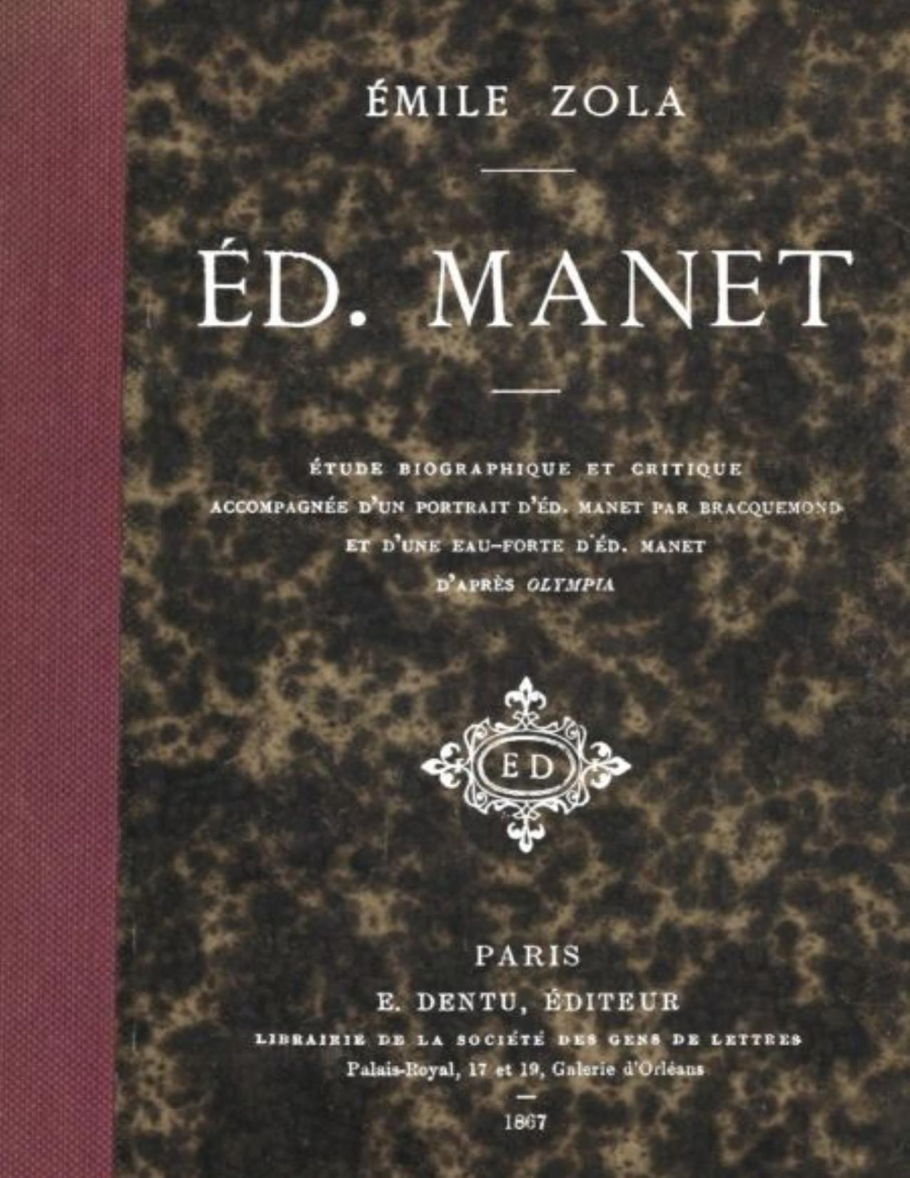 Ed. Manet Etude Biographique Et Critique