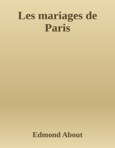 Couverture de Les mariages de Paris