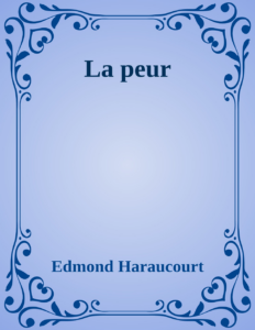 Couverture de La peur