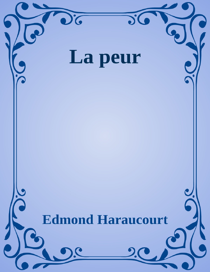 Couverture de La peur