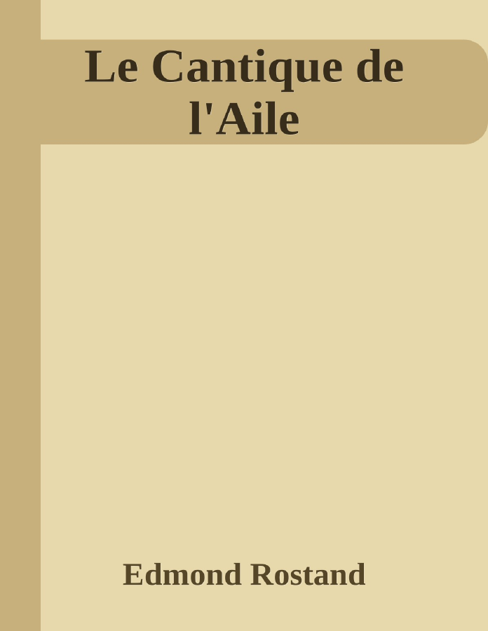 Couverture de Le Cantique de l'Aile