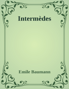 Couverture de Intermèdes