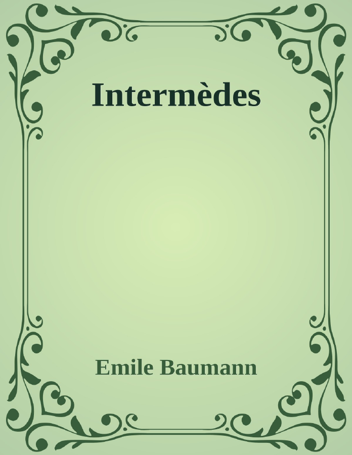 Couverture de Intermèdes