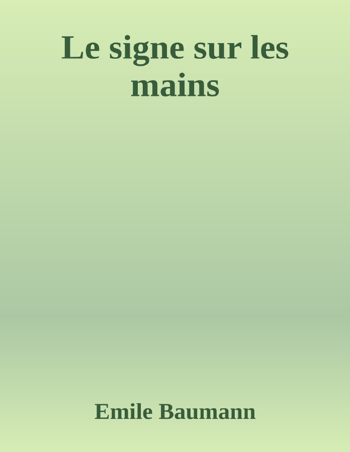Couverture de Le signe sur les mains