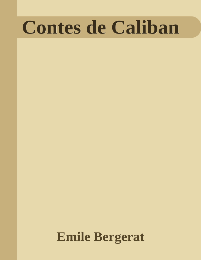 Couverture de Contes de Caliban