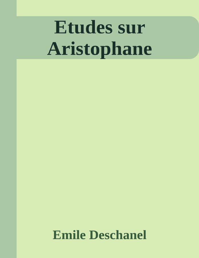 Couverture de Etudes sur Aristophane