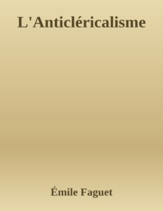 Couverture de L'Anticléricalisme