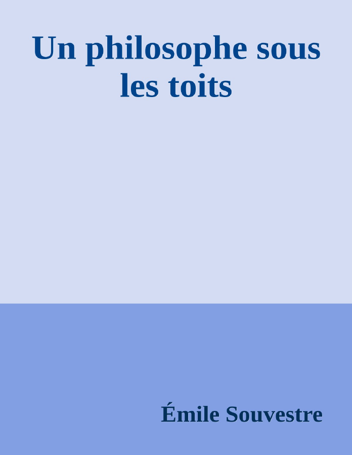 Couverture de Un philosophe sous les toits