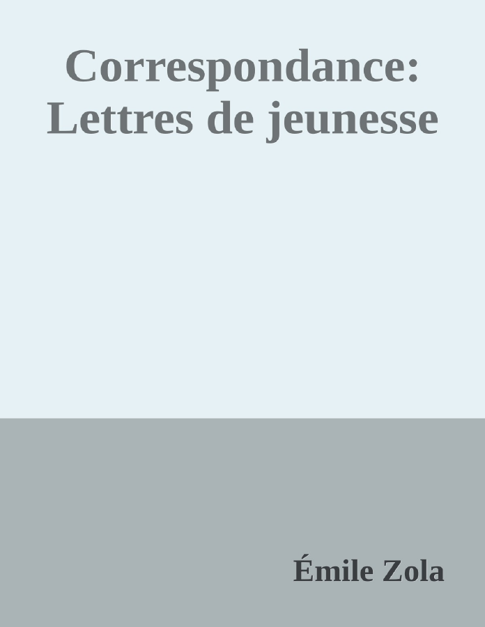 Couverture de Correspondance: Lettres de jeunesse
