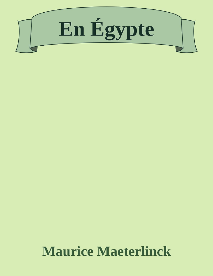 Couverture de En Égypte