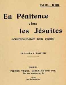 En Penitence Chez Les Jesuites Correspondance Drsquoun