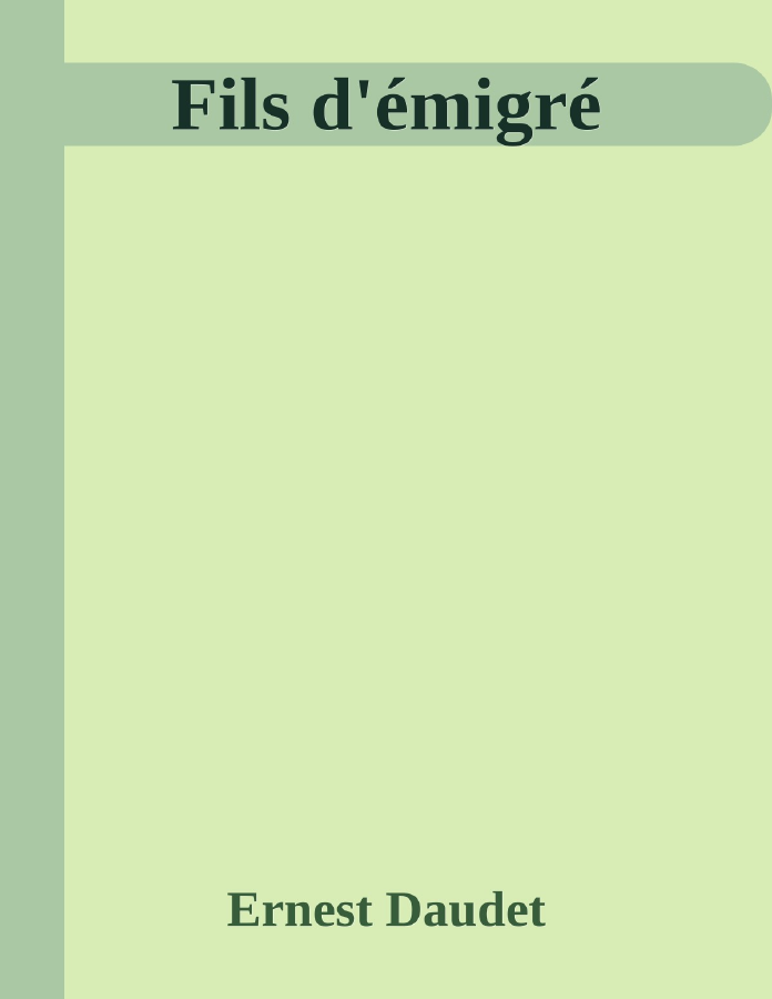 Couverture de Fils d'émigré