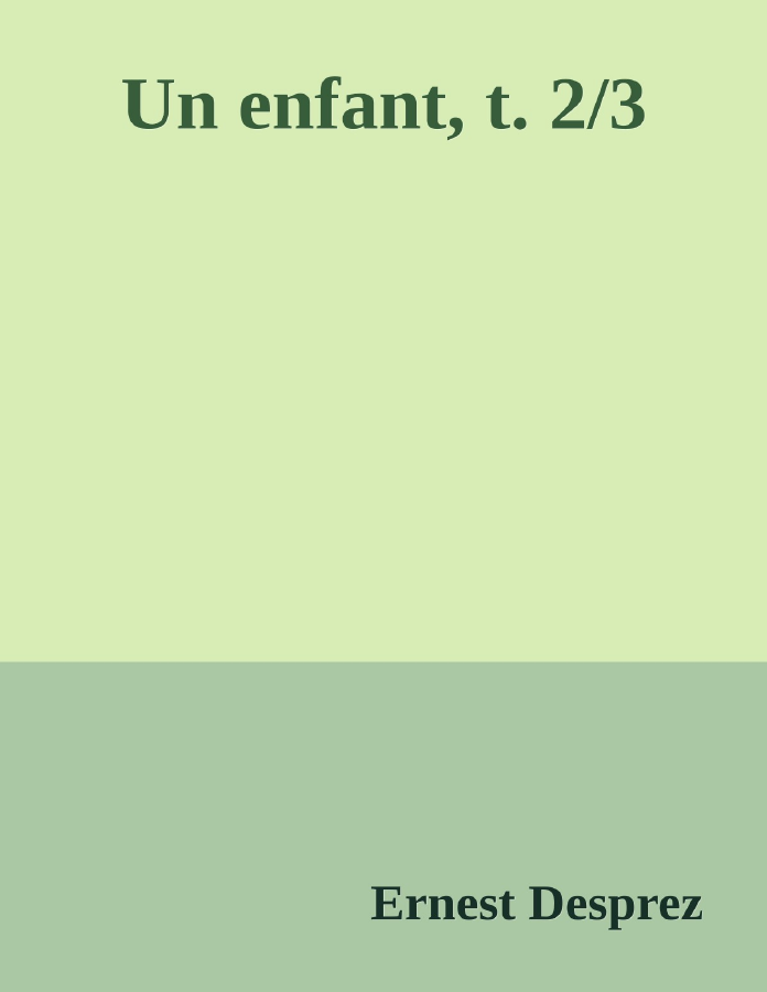 Couverture de Un enfant, t. 2/3