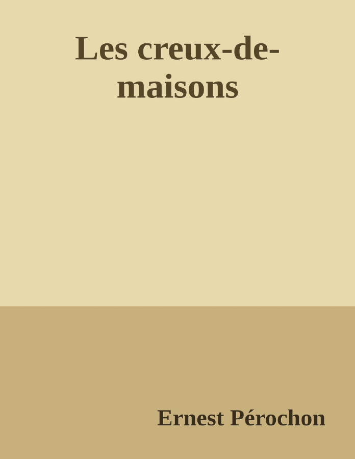 Couverture de Les creux-de-maisons