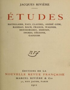 Etudes Baudelaire Paul Claudel Andre Gide Rameau Bach