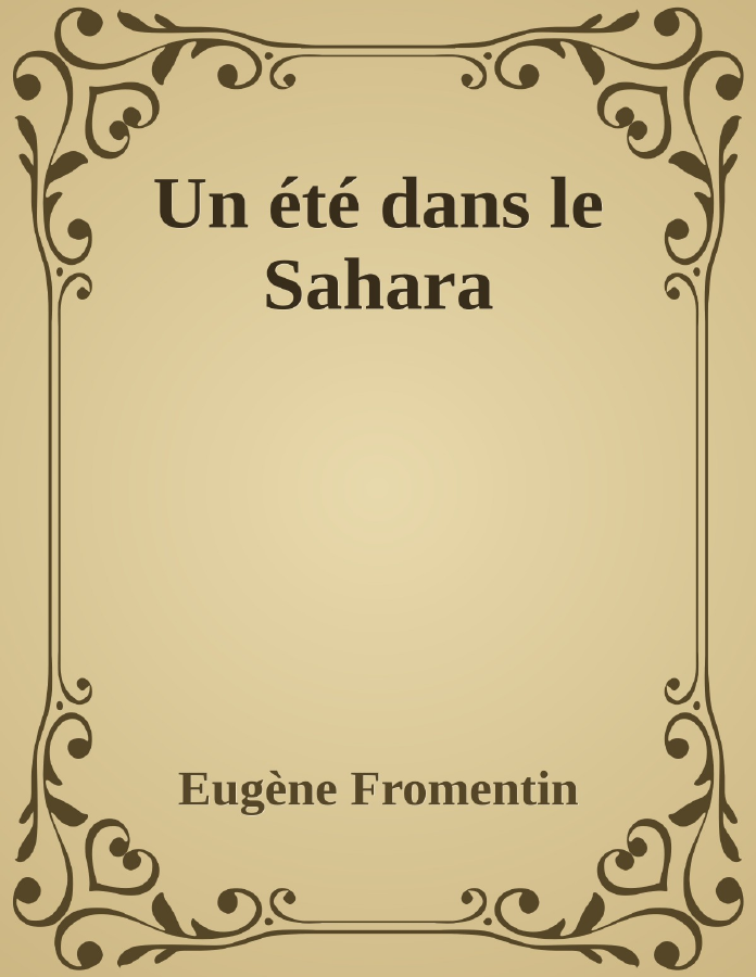 Couverture de Un été dans le Sahara