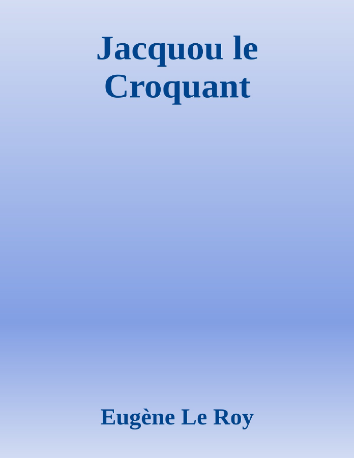 Couverture de Jacquou le Croquant