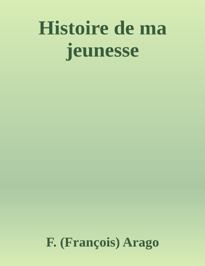 Couverture de Histoire de ma jeunesse